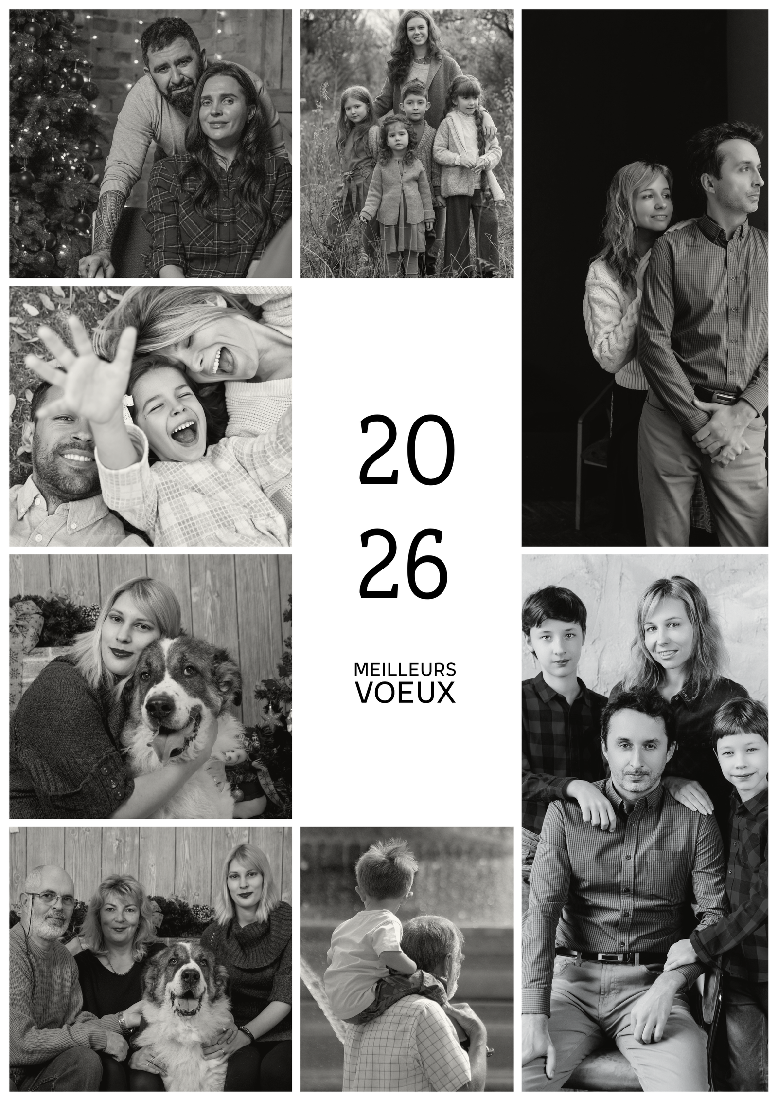 Modèle 19 - Carte de vœux spéciale parc en couleur